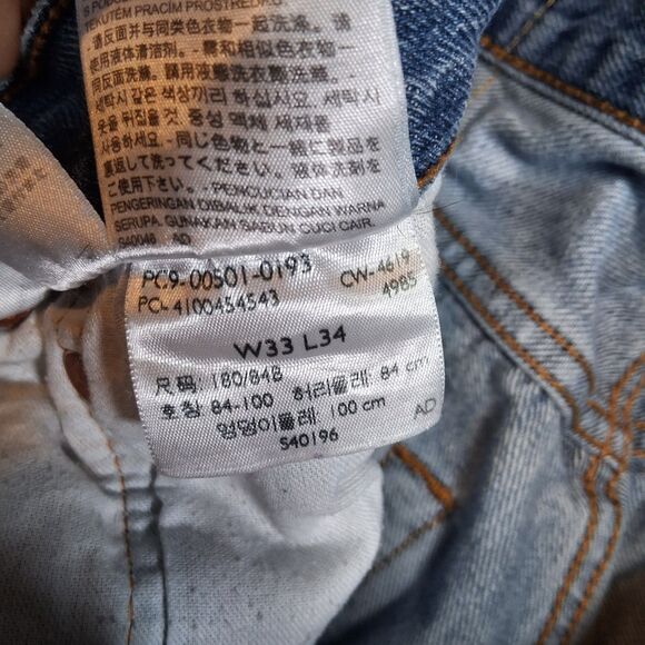 Levis XX 501 Mens 33x34 Original Fit Jeans Medium Stone Wash Non Stretch Denim - Picture 7 of 8